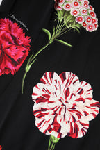 Dolce & Gabbana Black Floral Print Sleeveless Tank Blouse Top - Eljoys Fashion 