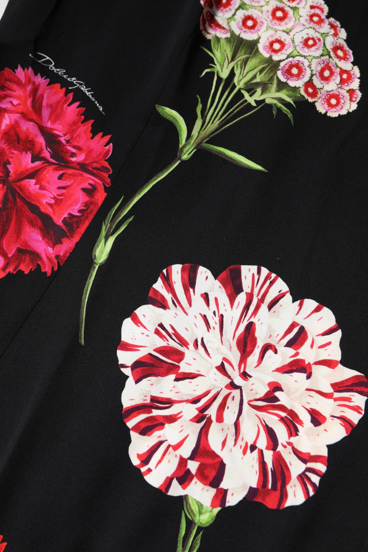 Dolce & Gabbana Black Floral Print Sleeveless Tank Blouse Top - Eljoys Fashion 