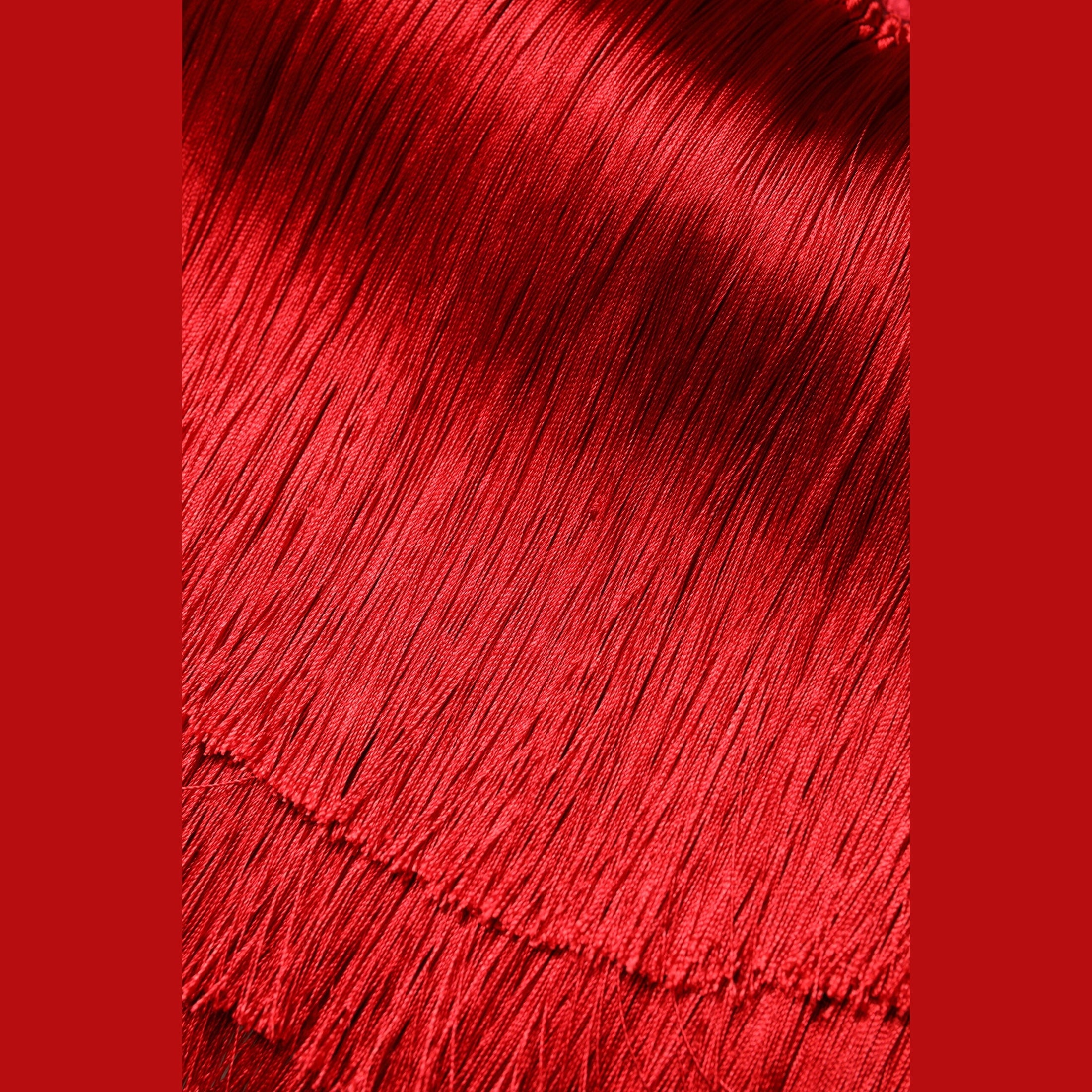 Dolce & Gabbana Red Silk Strapless Fringe Crop Tube Top