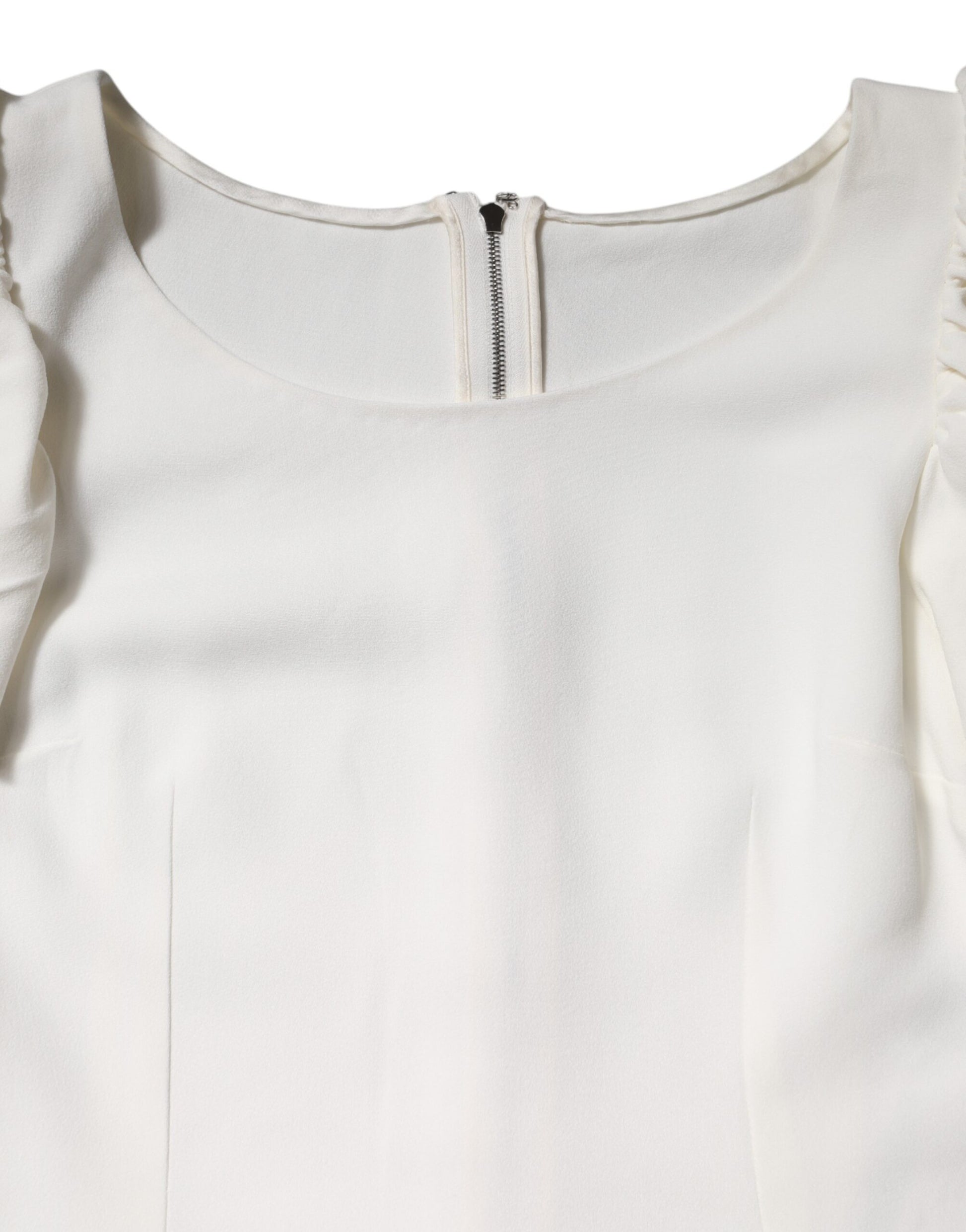 Dolce & Gabbana White Viscose Round Neck Short Sleeves Top Dolce & Gabbana