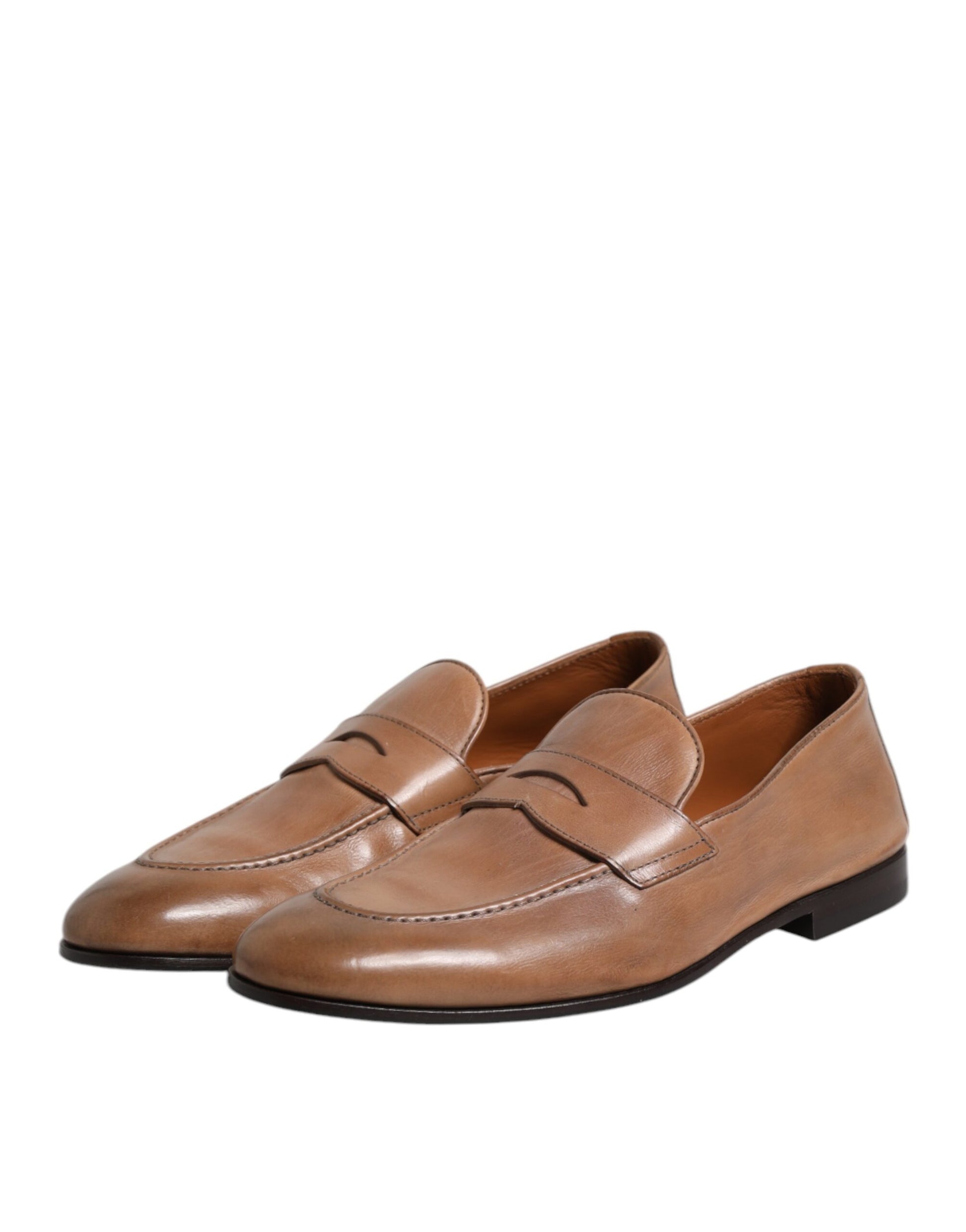 Brunello Cucinelli Brown Leather Loafer Dress Formal Shoes Brunello Cucinelli