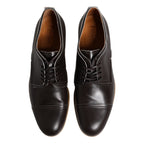 Pollini Dark Brown Leather Derby Lace Up Dress Formal Shoes