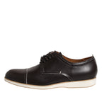 Pollini Dark Brown Leather Derby Lace Up Dress Formal Shoes