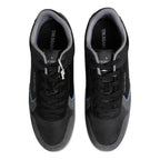 Trussardi Black Gray Lace Up Low Top Casual Sneakers Shoes