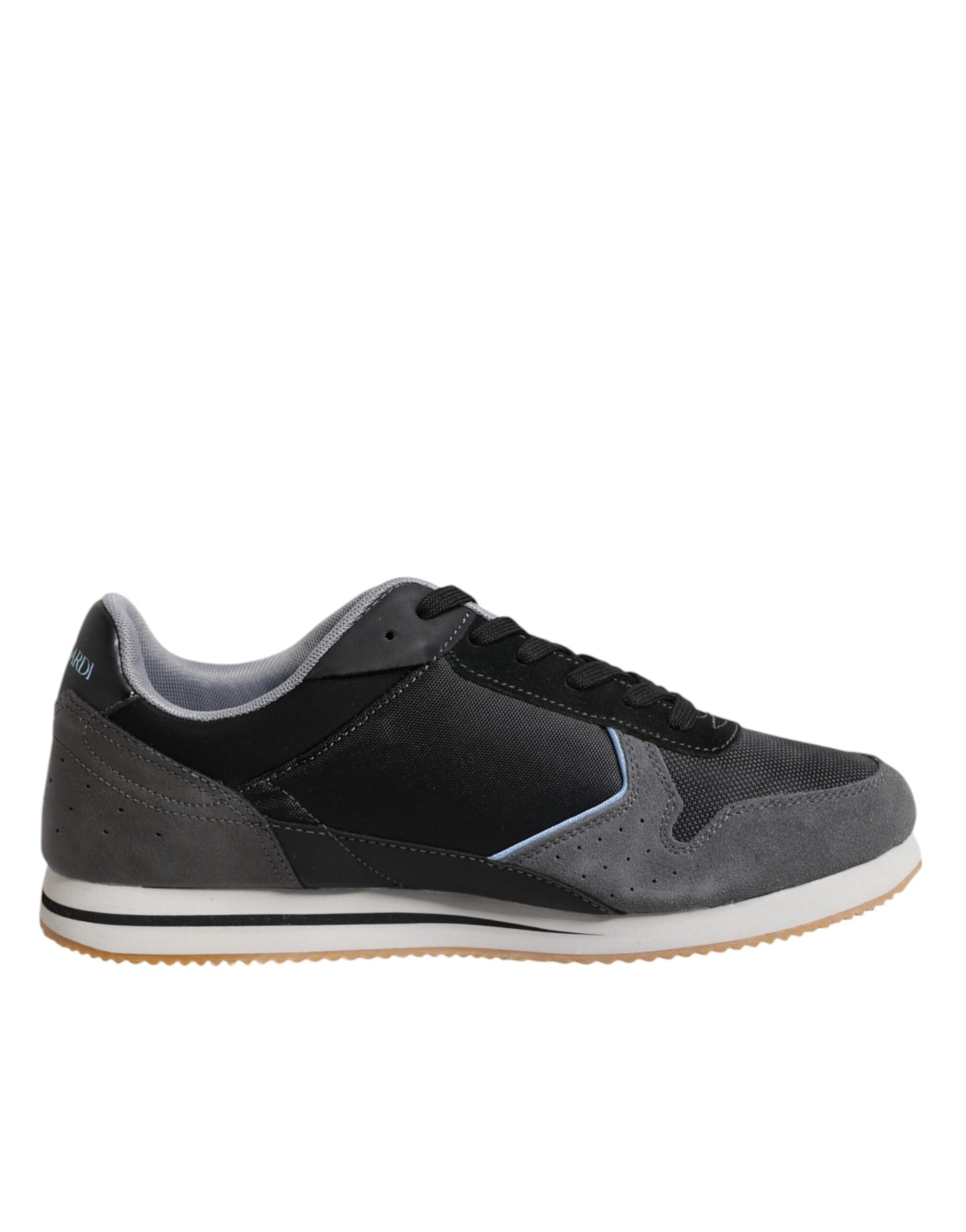 Trussardi Black Gray Lace Up Low Top Casual Sneakers Shoes Trussardi
