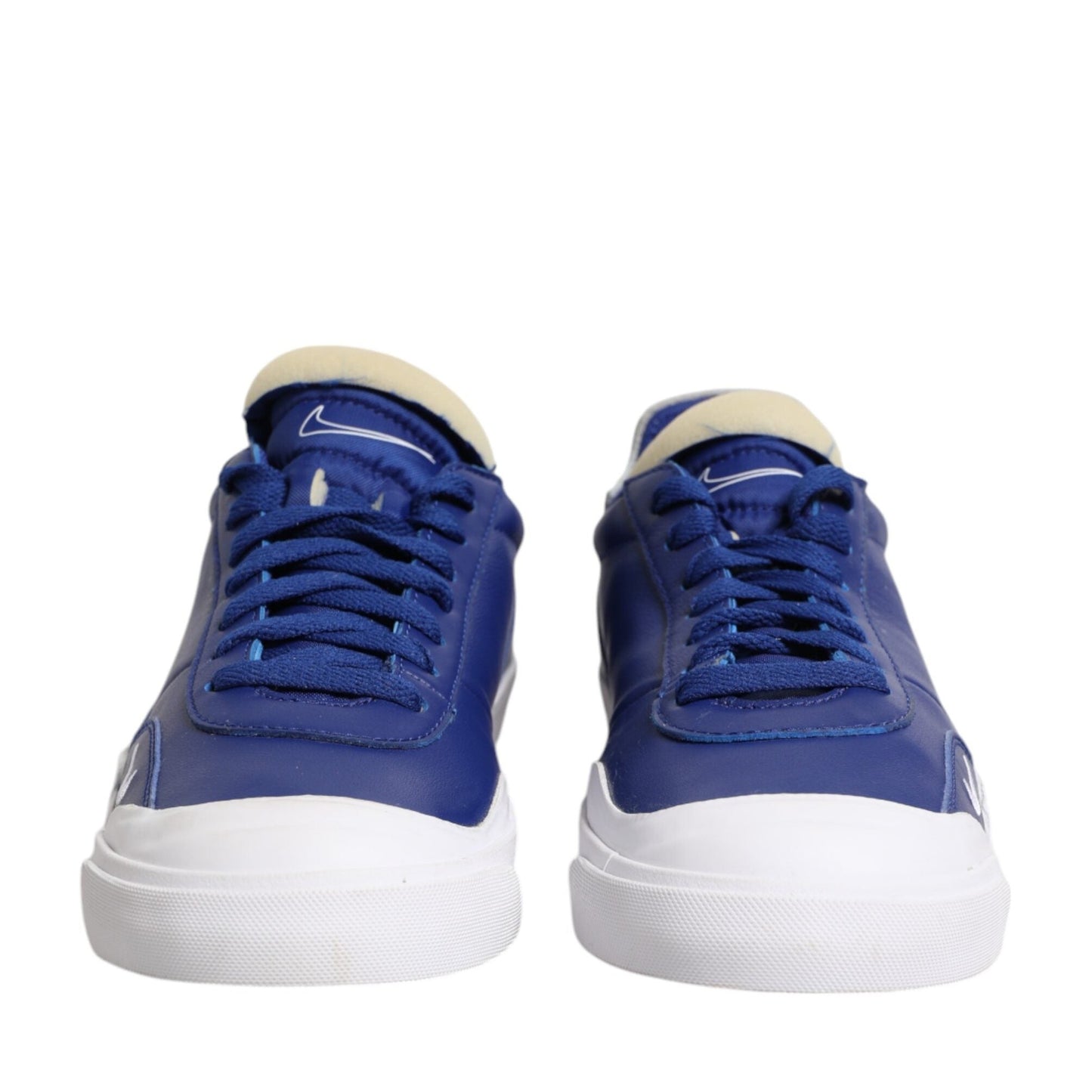 Nike White Blue Lace Up Low Top Drop-Type PRM Sneakers Shoes Nike