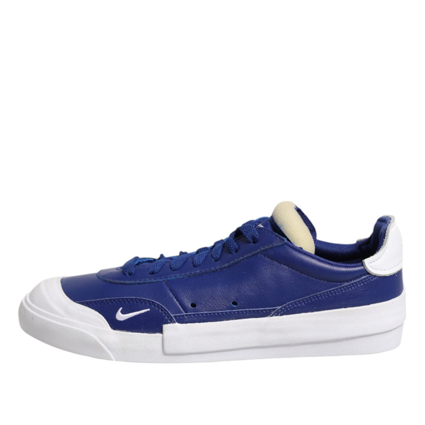 Nike White Blue Lace Up Low Top Drop-Type PRM Sneakers Shoes Nike