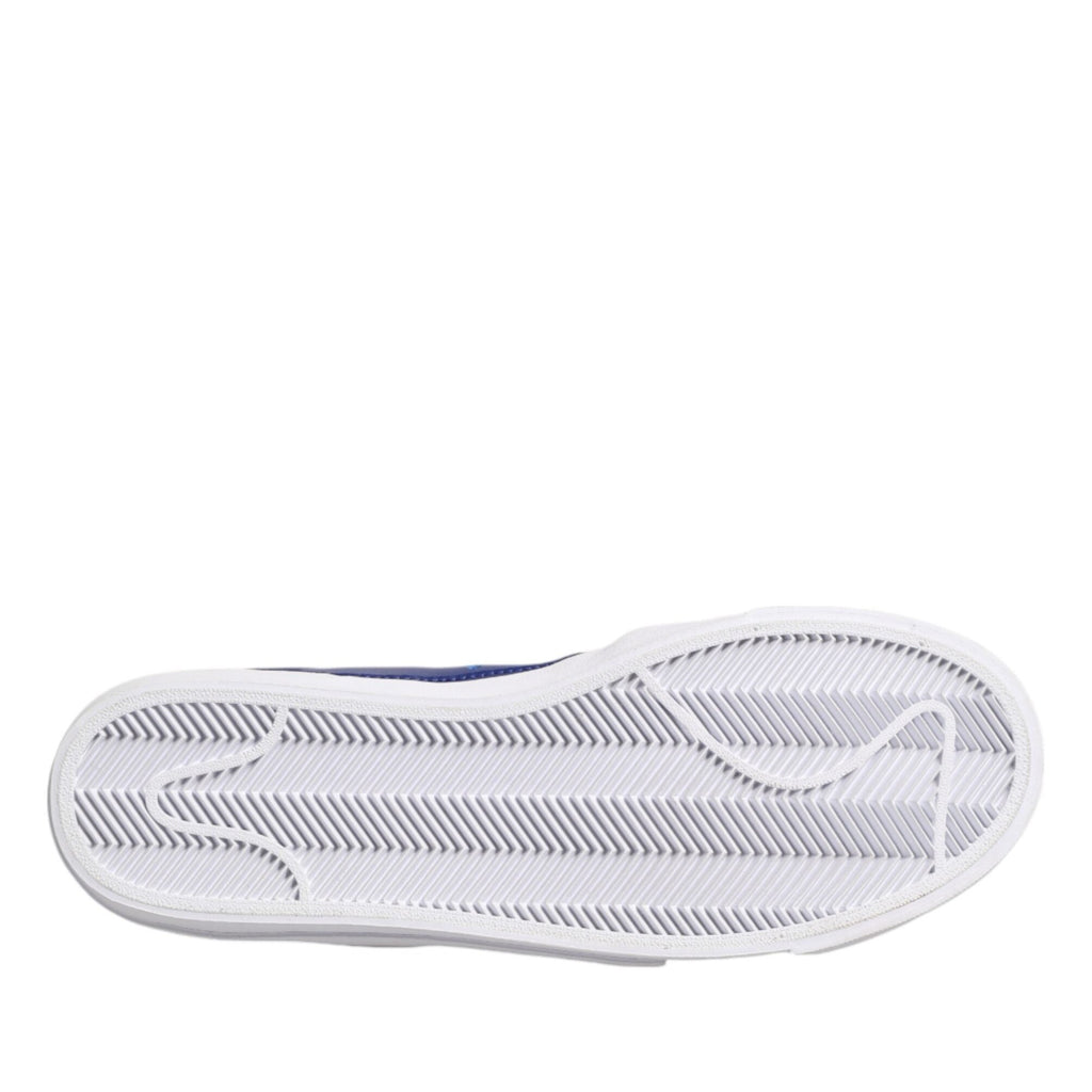 Nike White Blue Lace Up Low Top Drop-Type PRM Sneakers Shoes