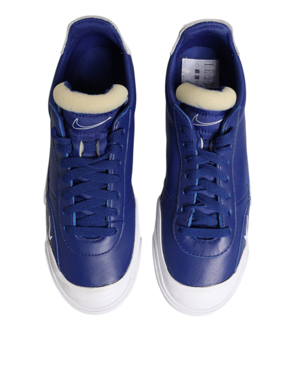 Nike White Blue Lace Up Low Top Drop-Type PRM Sneakers Shoes - Eljoys Fashion 