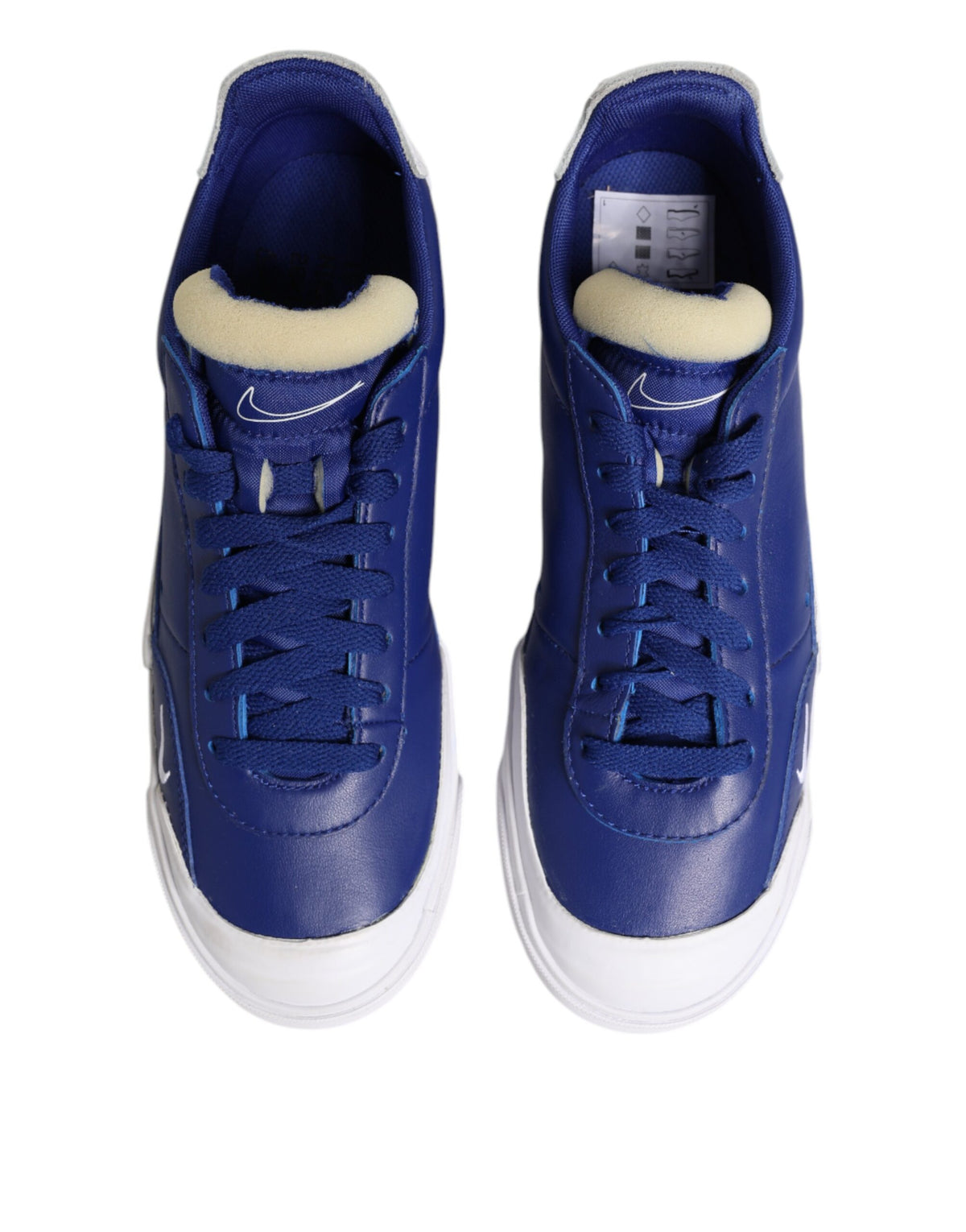 Nike White Blue Lace Up Low Top Drop-Type PRM Sneakers Shoes - Eljoys Fashion 
