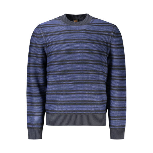 Hugo Boss Blue Wool Men Sweater Hugo Boss