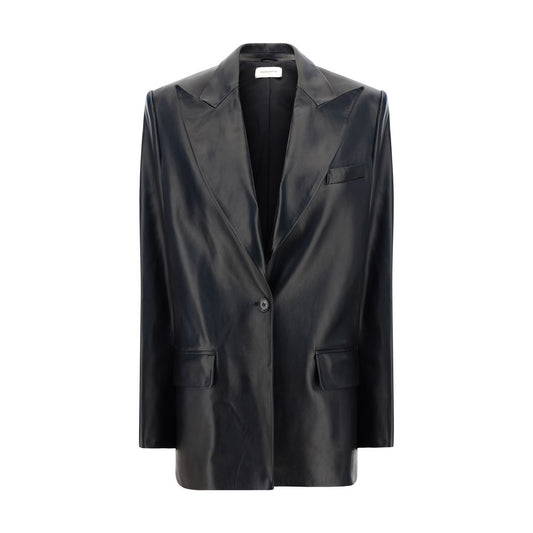 Magda Butrym Leather Blazer Jacket Magda Butrym