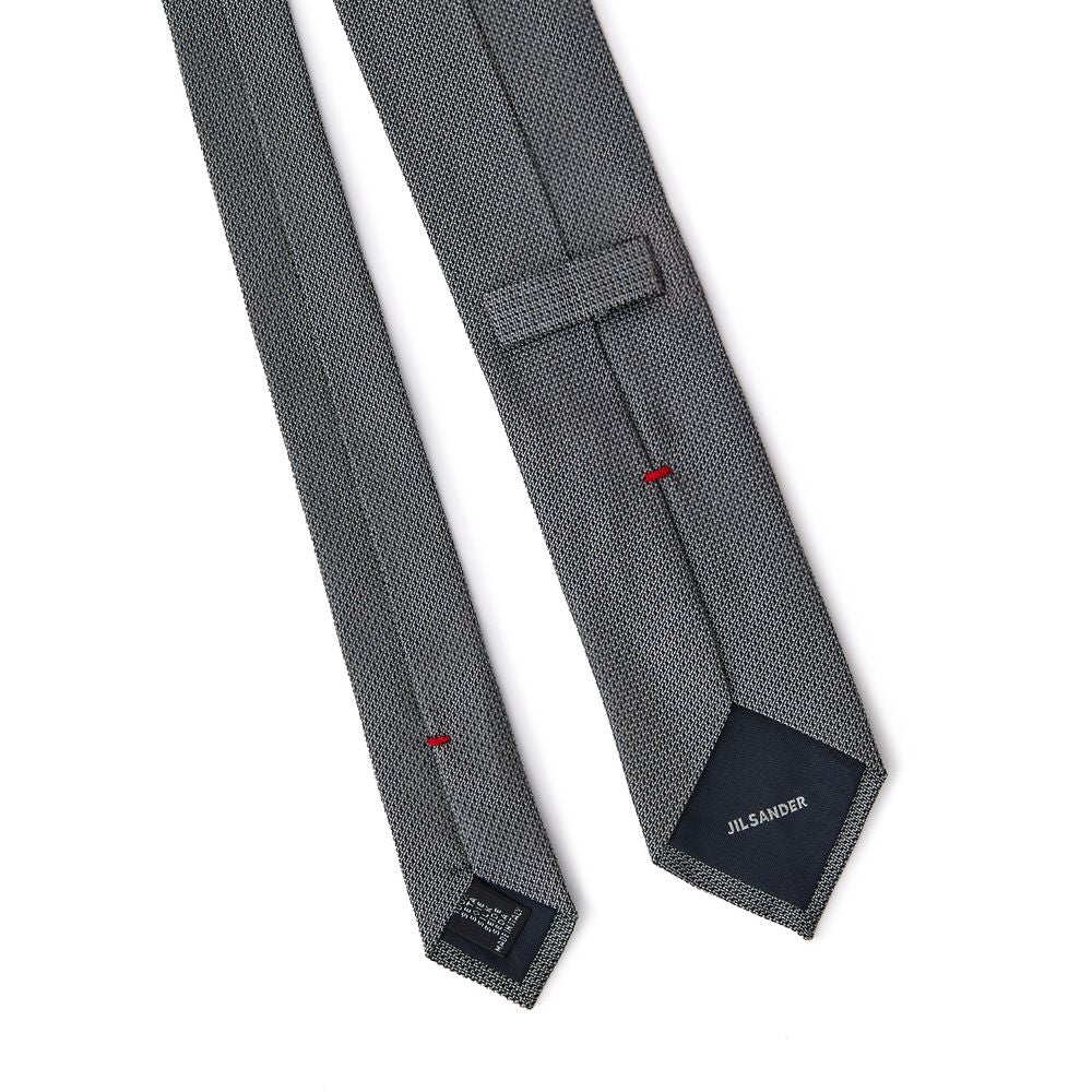 Jil Sander Gray Silk Ties & Bowty Jil Sander