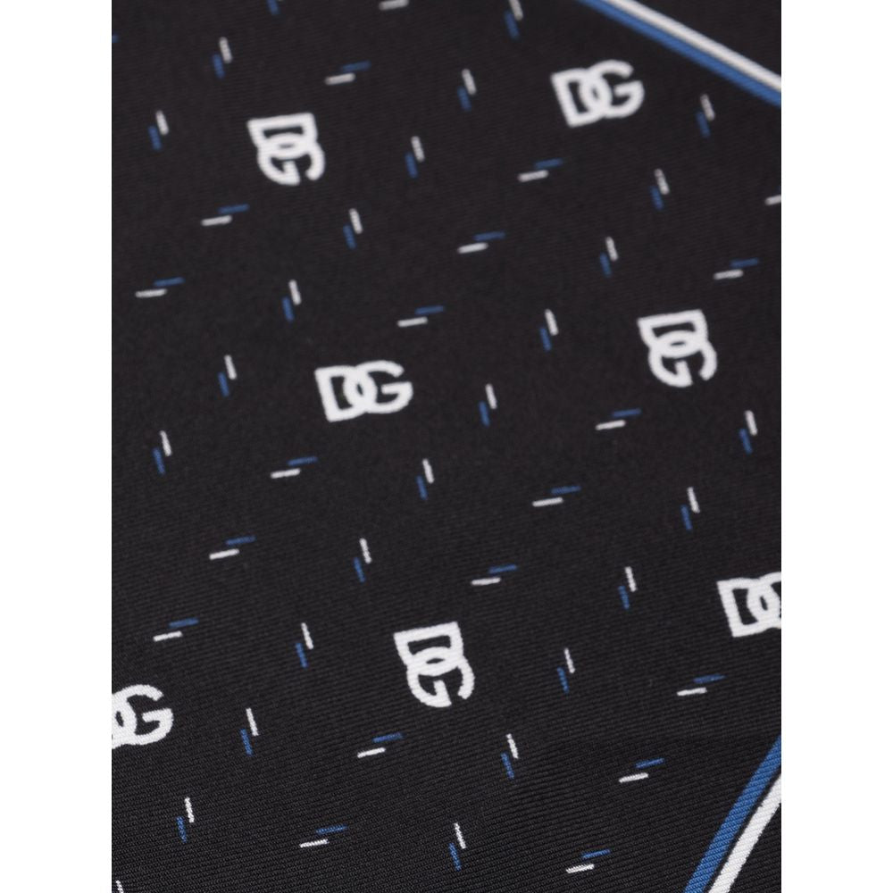 Dolce & Gabbana Black Silk Pocket Square Dolce & Gabbana