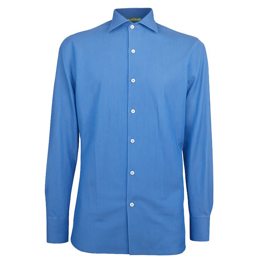 Made in Italy Blue Cotton Men's Shirt Made in Italy
