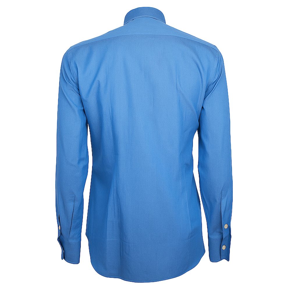 Made in Italy Blue Cotton Men's Shirt Made in Italy