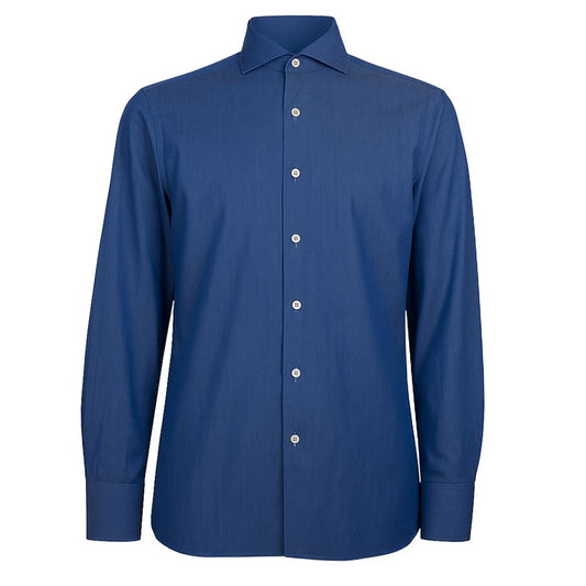 Made in Italy Blue Cotton Men's Shirt Made in Italy