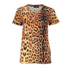 Cavalli Class Arancione cotton women's T-shirt with short sleeves and round neckline, casual and stylish design.