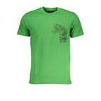 Cavalli Class Verde cotton men's T-shirt featuring a casual fit and classic style, with the Cavalli Class logo visible.