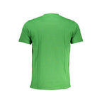 Cavalli Class Verde cotton men's T-shirt with a classic crew neckline and minimalist design, displayed on a plain background.