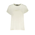 North Sails Bianco organic cotton women's T-shirt, white, casual fit, soft fabric, front view showing neckline and short sleeves.