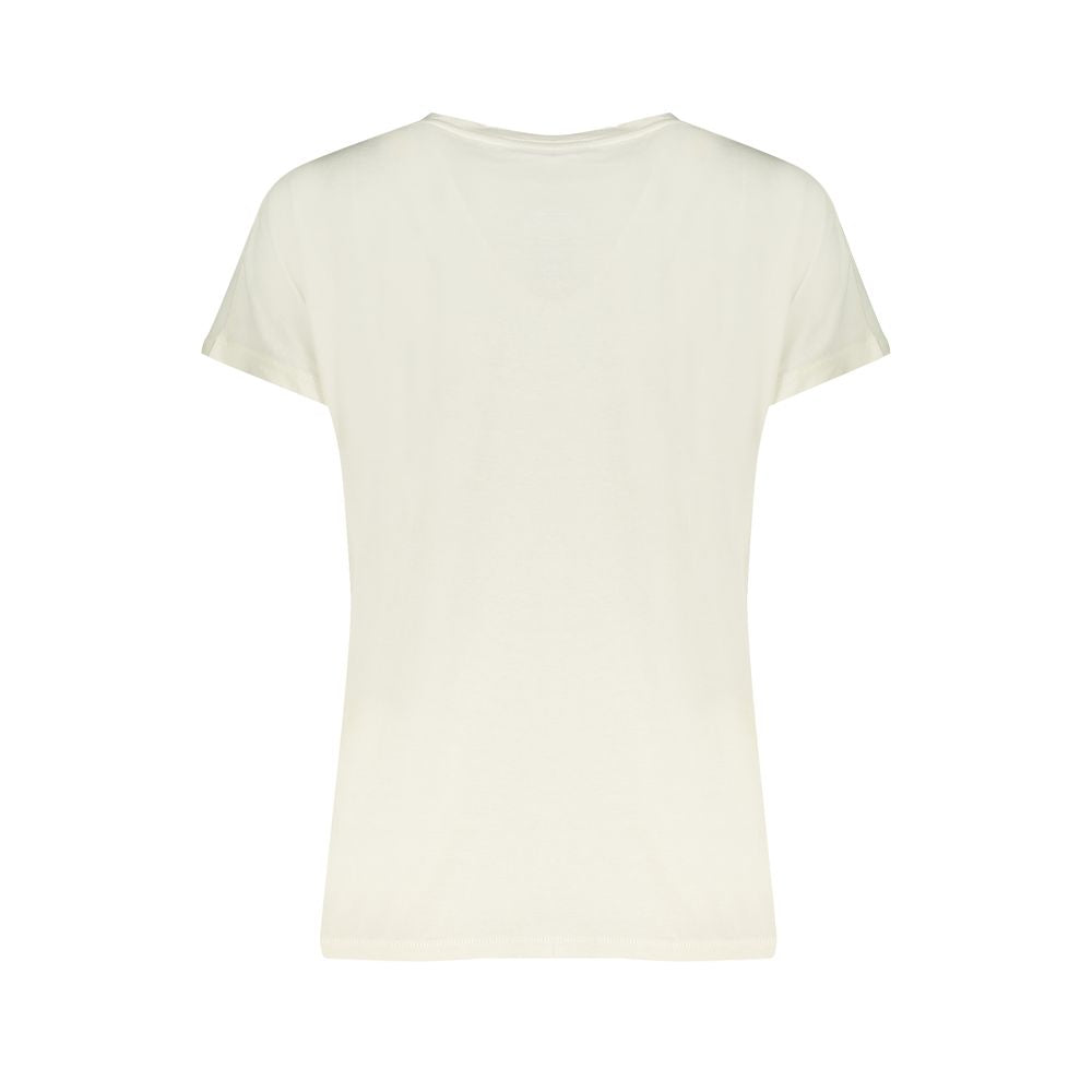 North Sails Bianco organic cotton women's T-shirt, white casual top with crew neckline and short sleeves.