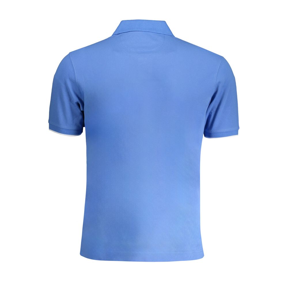 La Martina Light Blue Cotton Men Polo Shirt La Martina