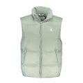 Calvin Klein green polyamide men's jacket with front zipper and stand collar, lightweight and stylish outerwear.