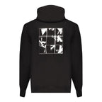 Black Calvin Klein men's cotton sweatshirt with crew neck and long sleeves, displayed on a plain background.