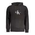 Black Calvin Klein men's sweatshirt made of cotton, featuring a classic crewneck design and minimalist style.