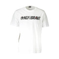 White cotton Diesel men's T-shirt with crew neck and short sleeves, displayed on a plain background.