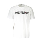 White cotton Diesel men's T-shirt with crew neck and short sleeves, displayed on a plain background.