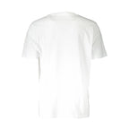 White cotton Diesel men's T-shirt with crew neck and short sleeves, displayed flat on a plain background.