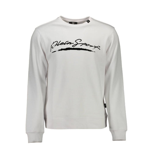 Plein Sport White Cotton Men Sweater Plein Sport