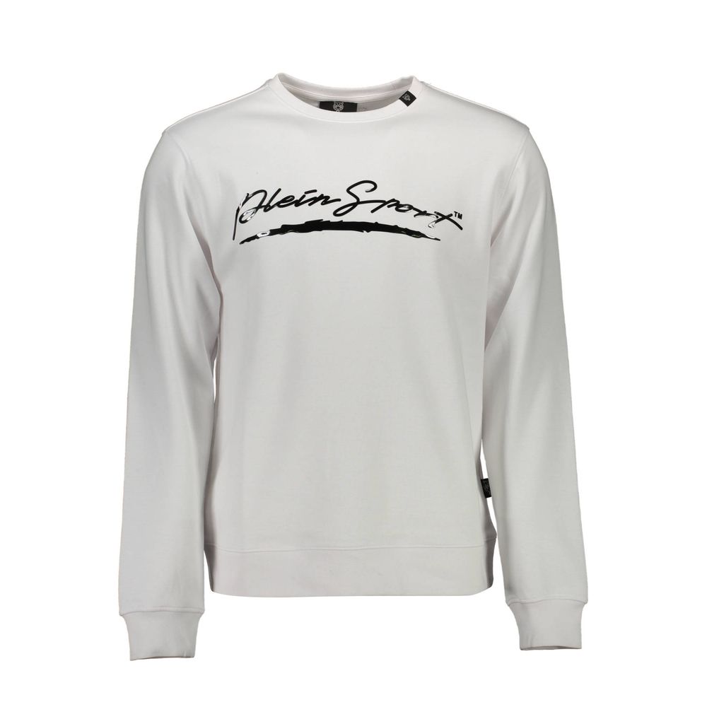 Plein Sport Bianco Cotton Mens Sweatshirt - Eljoys Fashion 