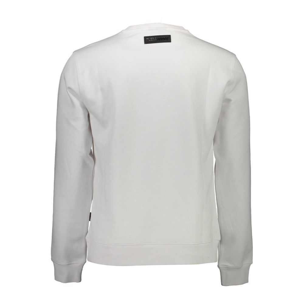 Plein Sport Bianco Cotton Mens Sweatshirt - Eljoys Fashion 