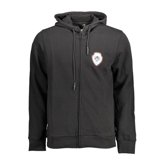 Cavalli Class Black Cotton Men Sweater Cavalli Class
