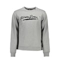 Gray Plein Sport men's cotton sweatshirt with ribbed cuffs and crew neck, casual athletic style.
