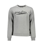 Gray Plein Sport men's cotton sweatshirt with ribbed cuffs and crew neck, casual athletic style.