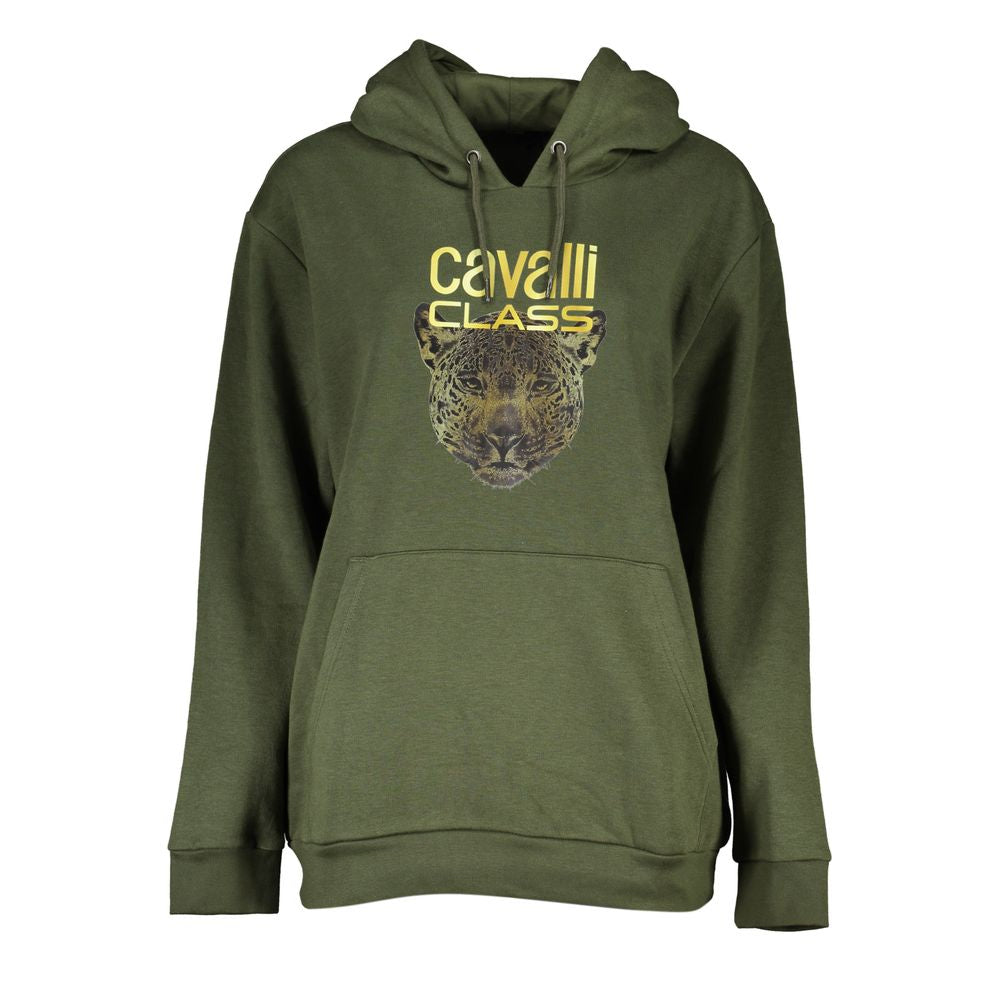 Cavalli Class Green Cotton Women Sweater Cavalli Class