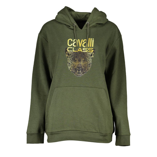 Cavalli Class Green Cotton Women Sweater Cavalli Class