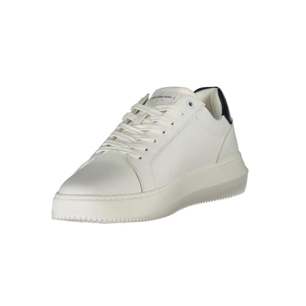 Calvin Klein Bianco Leather Men Sneaker Calvin Klein