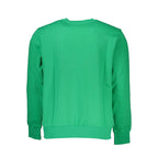 North Sails Verde cotton men's sweatshirt featuring a crew neck and long sleeves, in green color, casual and comfortable style.