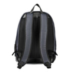Tommy Hilfiger men's blue polyurethane backpack with adjustable straps and front zip pocket, stylish and functional for everyday use.