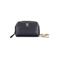 Tommy Hilfiger blue polyurethane women's bag with sleek design and top handle, featuring the brand's logo and modern style.