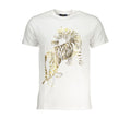 Cavalli Class Bianco cotton men's T-shirt with a crew neckline and minimalist design, featuring subtle brand detailing.