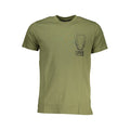 Cavalli Class Verde cotton men's T-shirt with a relaxed fit and short sleeves, featuring a simple design and crew neckline.