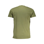 Cavalli Class Verde cotton men's T-shirt with round neckline and short sleeves, featuring a clean, casual design.