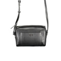 Calvin Klein black polyester women’s shoulder bag with sleek design and adjustable strap, featuring minimalist style and subtle logo accents.