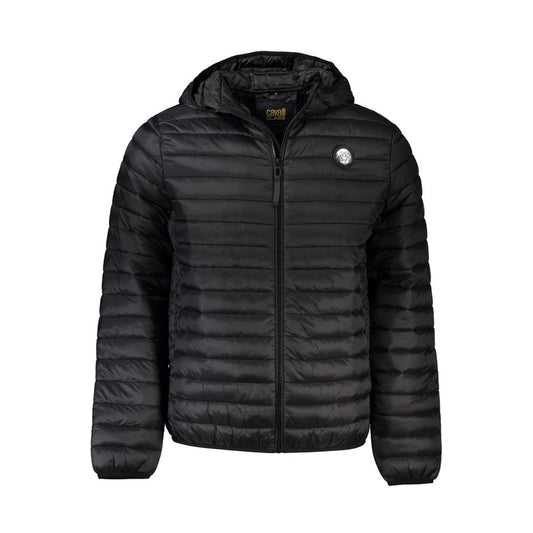 Cavalli Class Black Polyamide Men Jacket Cavalli Class